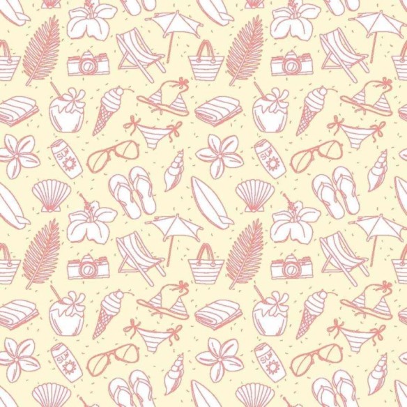 Papel de Parede Adesivo Ícones Praia 287396540