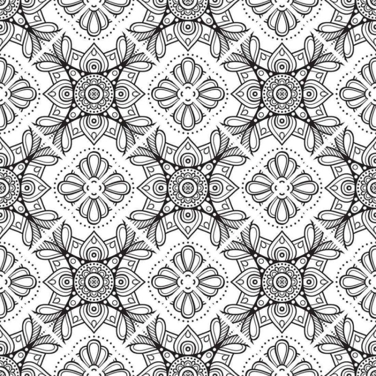 Papel de Parede Adesivo Indiano Abstrato N02158