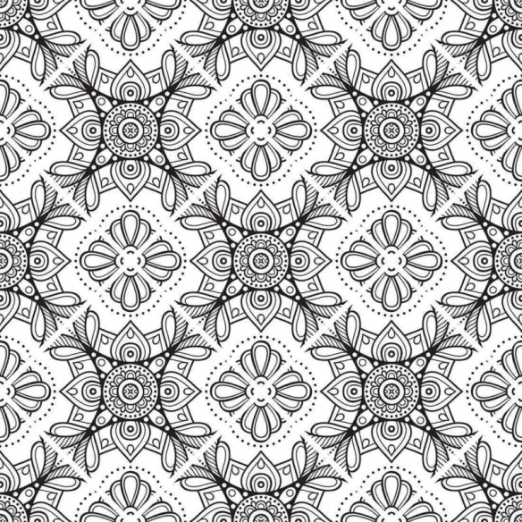 Papel de Parede Adesivo Indiano Abstrato N02158