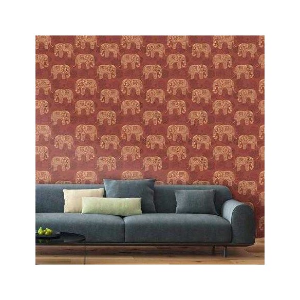 Papel de Parede Adesivo Indiano Elefante 117522841