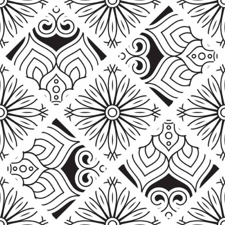 Desenho de Uma mandala em mosaico para Colorir - Colorir.com