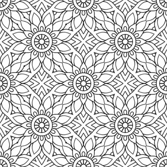 Papel de Parede Adesivo Indiano Mandala Colorir N015139