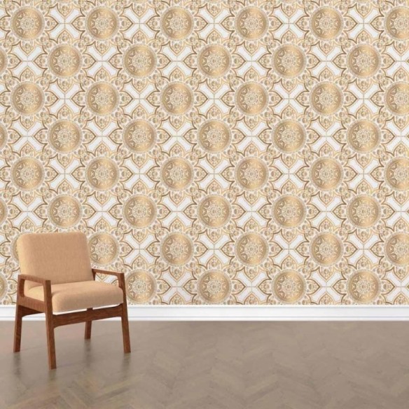 Papel de Parede Adesivo Indiano Mandala Gold N015081