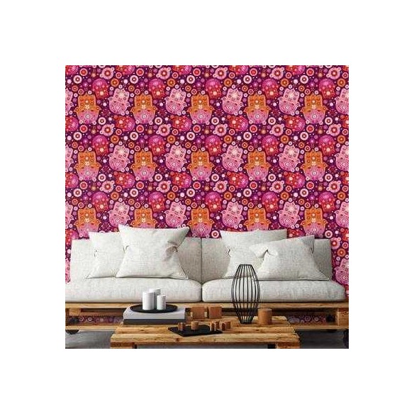 Papel de Parede Adesivo Indiano roxo rosa 179812688
