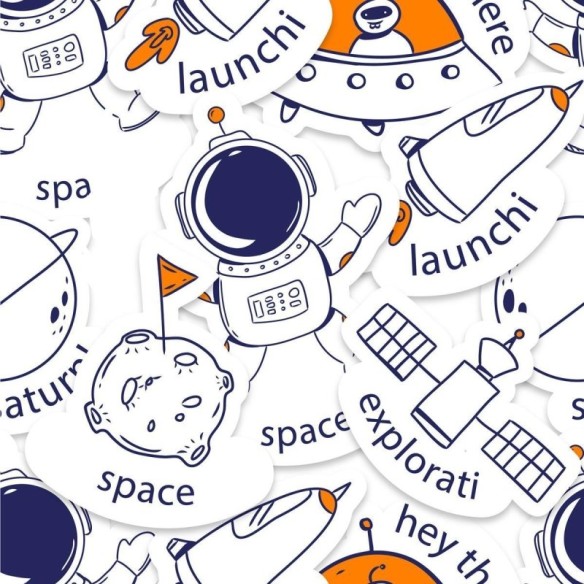 Papel de Parede Adesivo Infantil Adesivos Espaço N010049