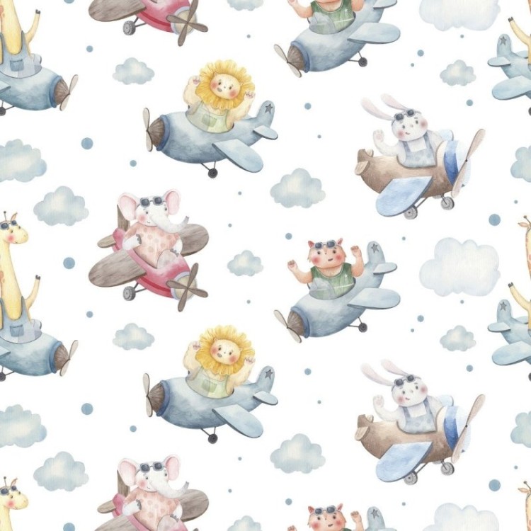 Papel de Parede Adesivo Infantil Animais...