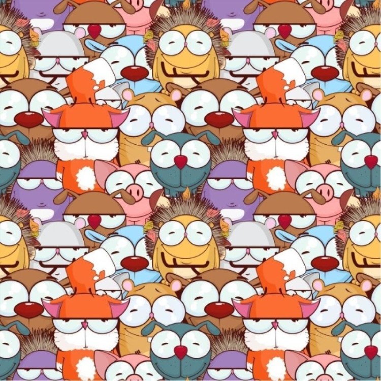 Papel de Parede Adesivo Infantil Animais...