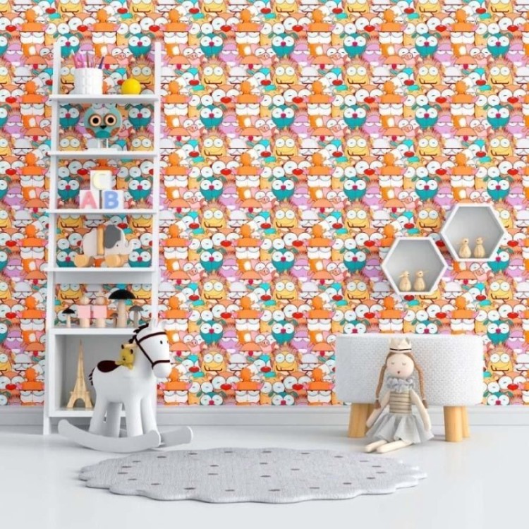 Papel de Parede Adesivo Infantil Animais...
