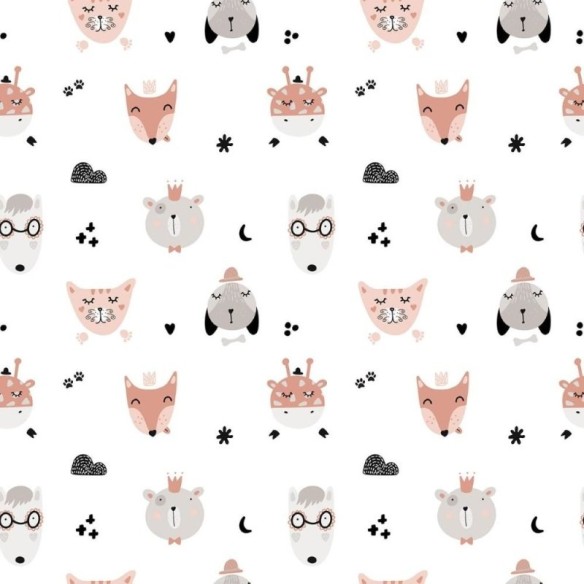 Papel de Parede Adesivo Infantil Animais da Floresta N011112