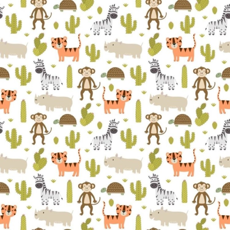 Papel de Parede Adesivo Infantil Animais N012128