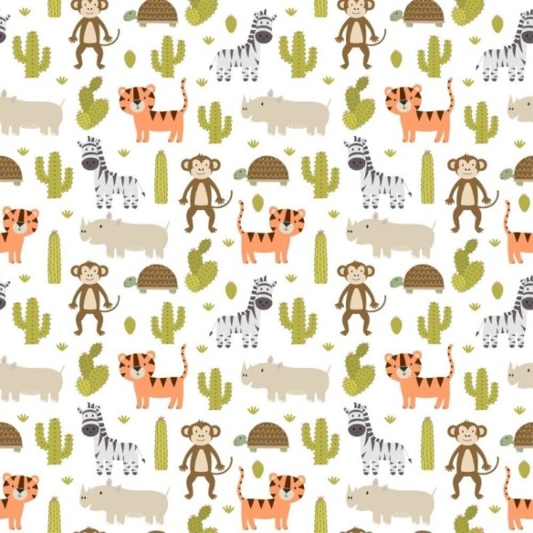 Papel de Parede Adesivo Infantil Animais N012128