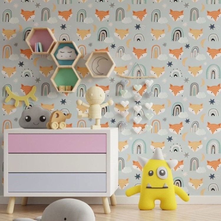 Papel de Parede Adesivo Infantil Animais N013059