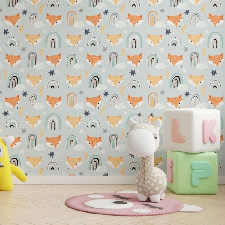 Papel de Parede Adesivo Infantil Animais N013059