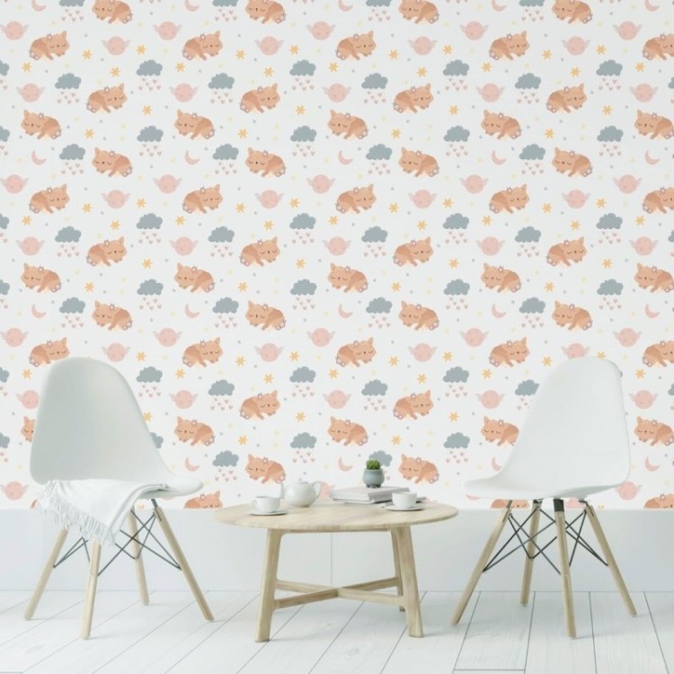 Papel de Parede Adesivo Infantil Animais N019028