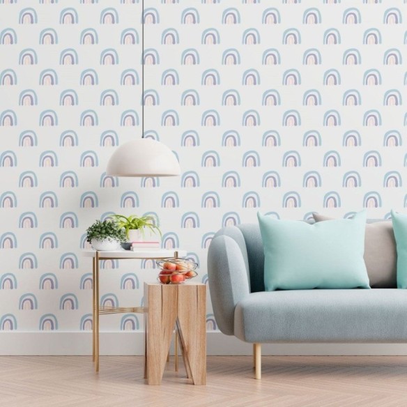 Papel de Parede Adesivo Infantil Arco Iris N013233