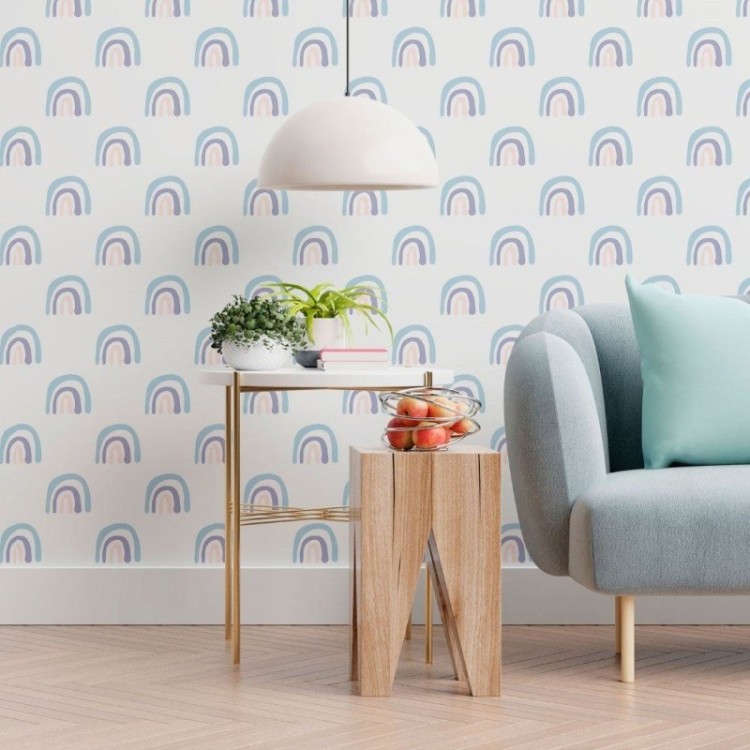 Papel de Parede Adesivo Infantil Arco Iris N013233
