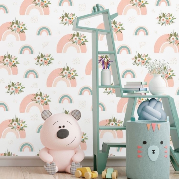 Papel de Parede Adesivo Infantil Arco Iris N017101