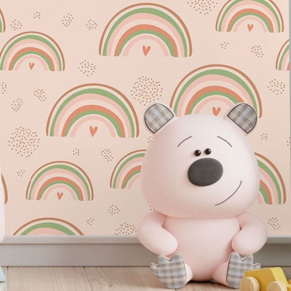 Papel de Parede Adesivo Infantil Arco Iris N017102