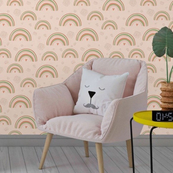 Papel de Parede Adesivo Infantil Arco Iris N017102