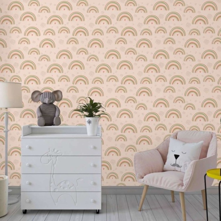 Papel de Parede Adesivo Infantil Arco Iris N017102