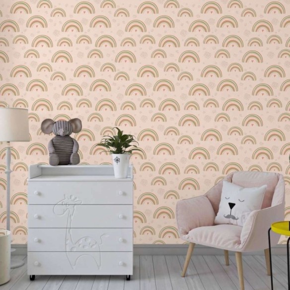 Papel de Parede Adesivo Infantil Arco Iris N017102