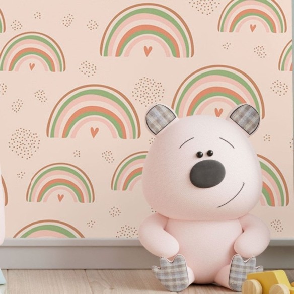 Papel de Parede Adesivo Infantil Arco Iris N017102