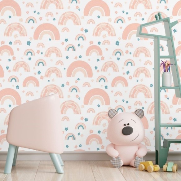 Papel de Parede Adesivo Infantil Arco Iris N017103