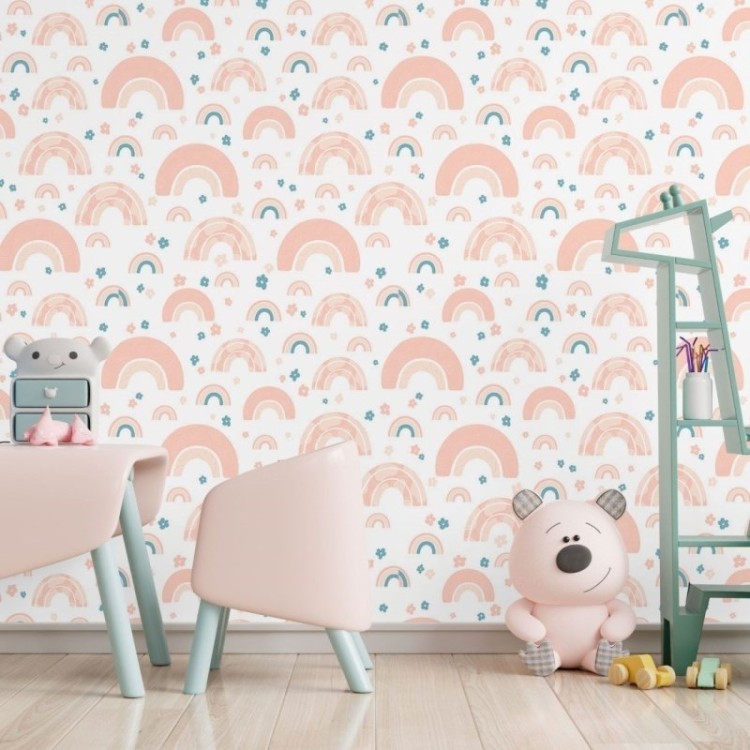 Papel de Parede Adesivo Infantil Arco Iris N017103