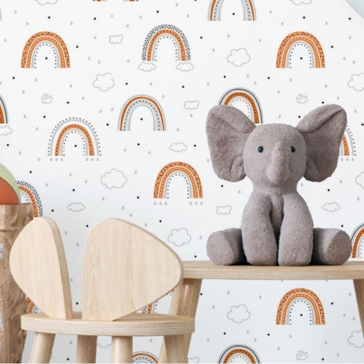 Papel de Parede Adesivo Infantil Arco-Íris...
