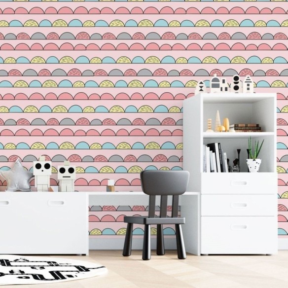 Papel de Parede Adesivo Infantil Arcos N015142
