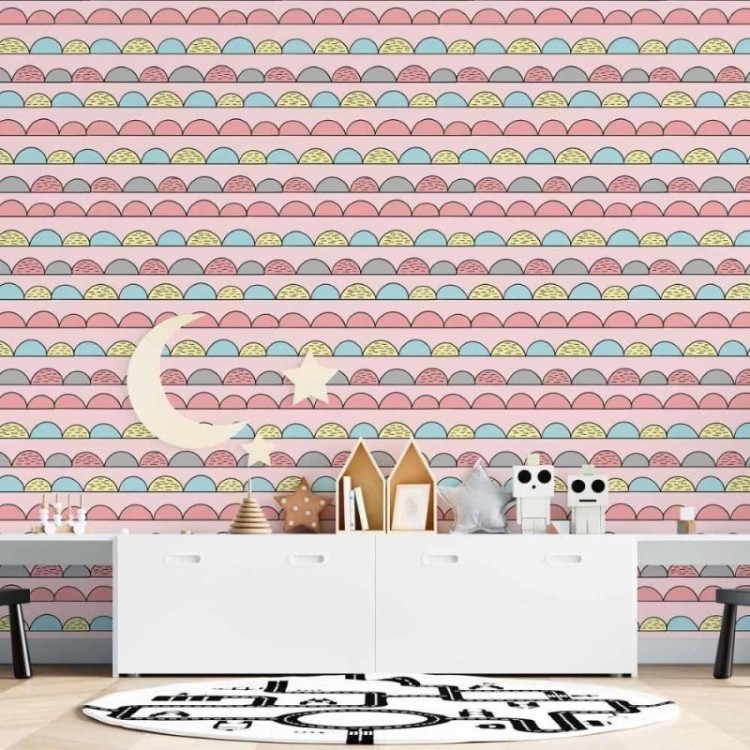 Papel de Parede Adesivo Infantil Arcos N015142