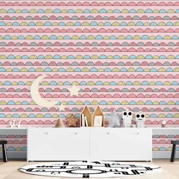 Papel de Parede Adesivo Infantil Arcos N015142