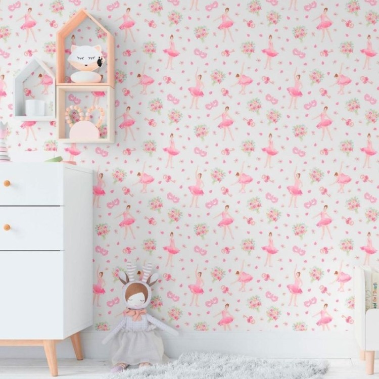 Papel de Parede Adesivo Infantil Bailarina N011094