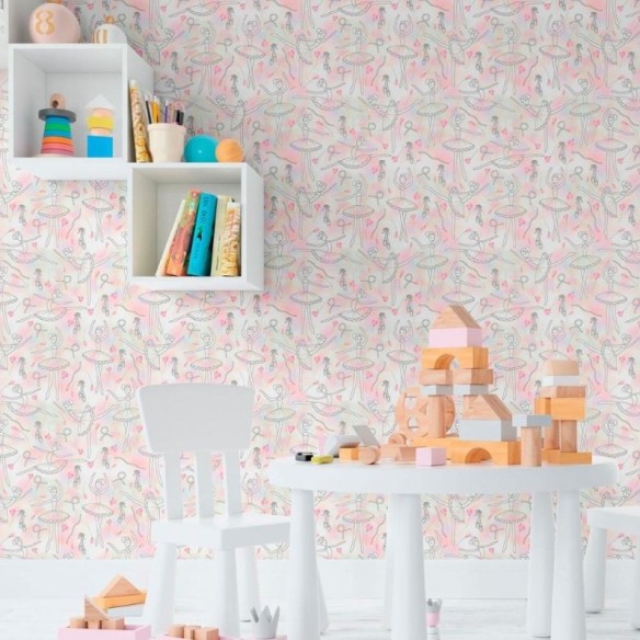 Papel de Parede Adesivo Infantil Bailarina N011095