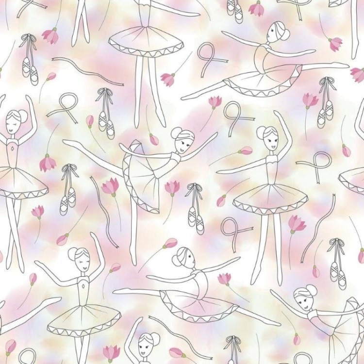 Papel de Parede Adesivo Infantil Bailarina N011095