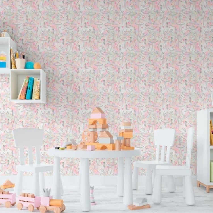 Papel de Parede Adesivo Infantil Bailarina N011095