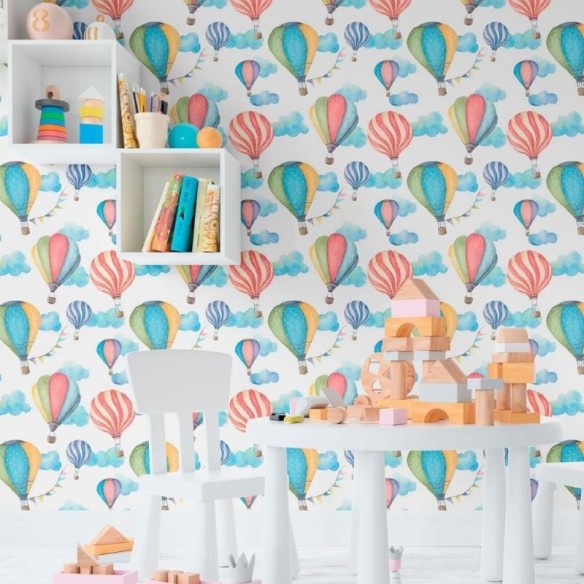 Papel de Parede Adesivo Infantil Balões N011097