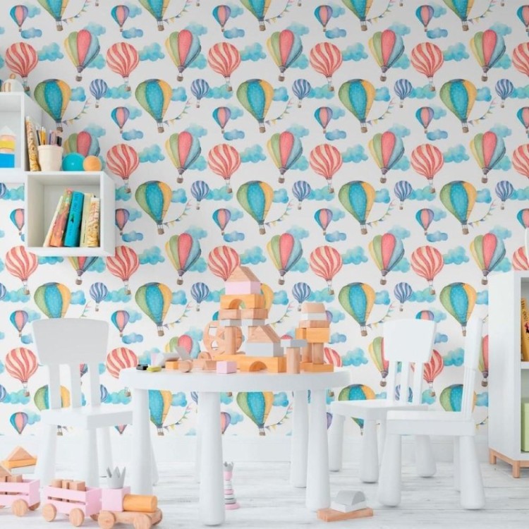 Papel de Parede Adesivo Infantil Balões N011097