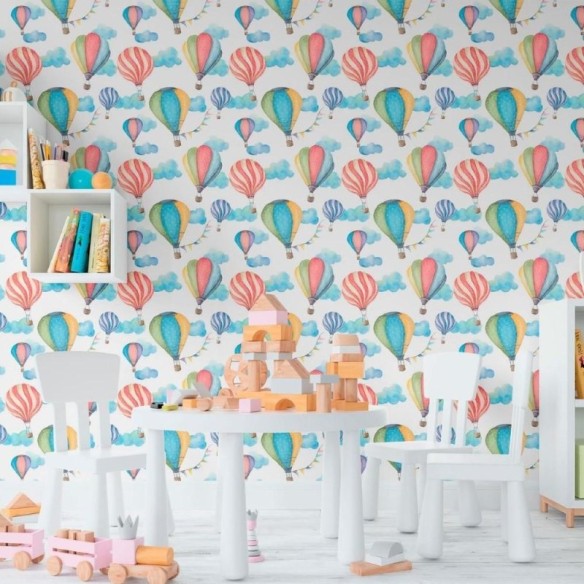 Papel de Parede Adesivo Infantil Balões N011097