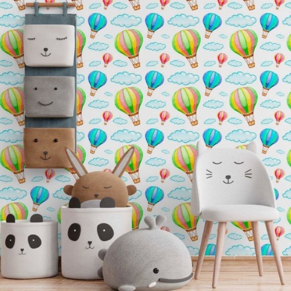 Papel de Parede Adesivo infantil balões N014141