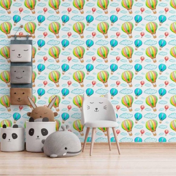 Papel de Parede Adesivo infantil balões N014141