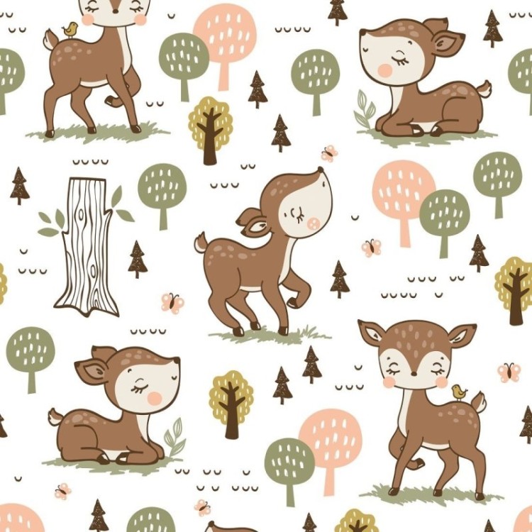 Papel de Parede Adesivo Infantil Bambi N019025
