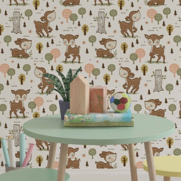 Papel de Parede Adesivo Infantil Bambi N019025