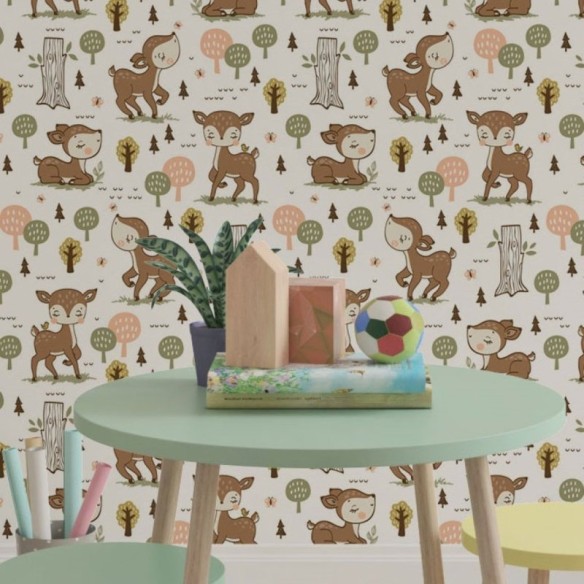 Papel de Parede Adesivo Infantil Bambi N019025