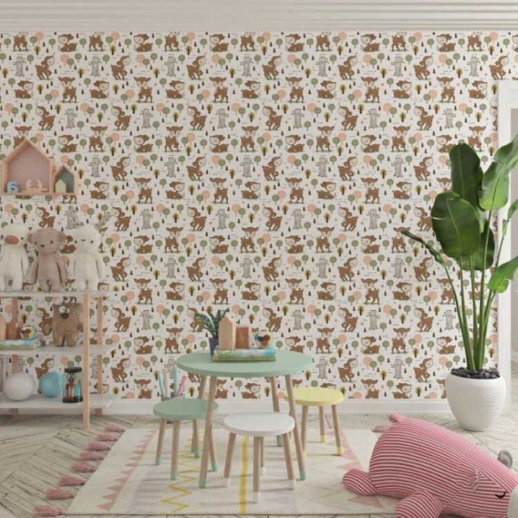 Papel de Parede Adesivo Infantil Bambi N019025