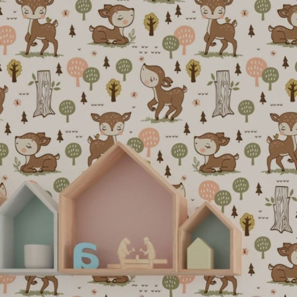Papel de Parede Adesivo Infantil Bambi N019025