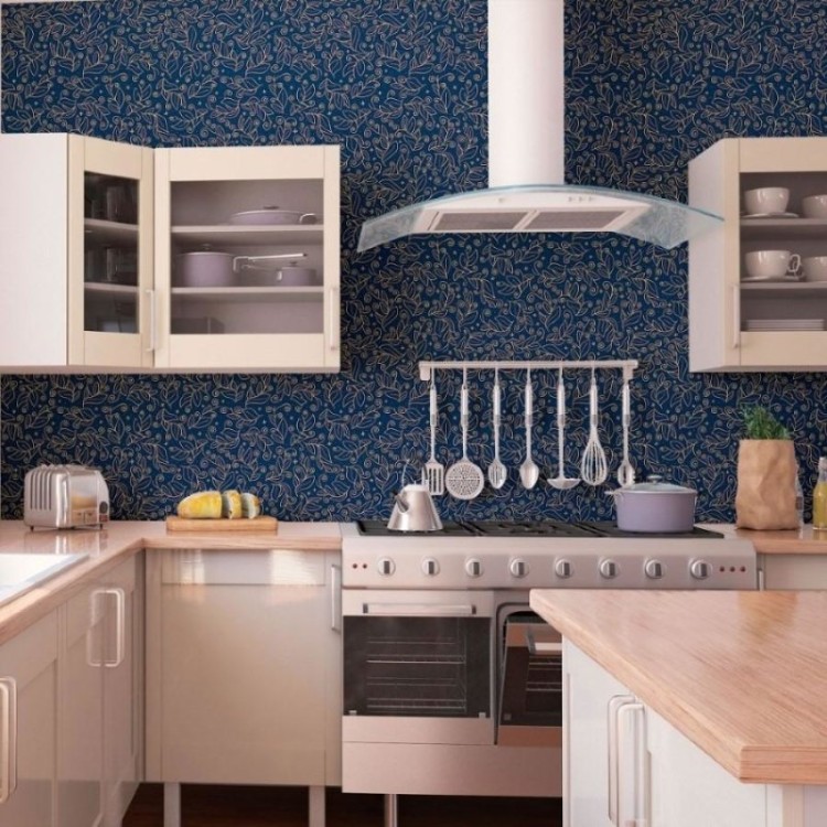 Papel de Parede Adesivo Abstrato Folhas Luxury...