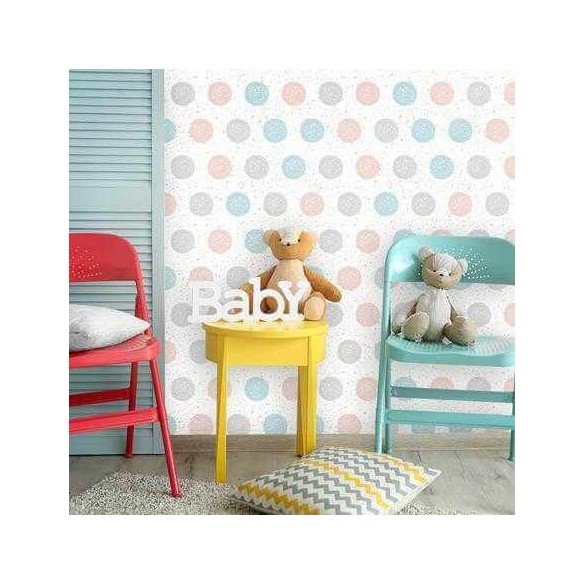 Papel de Parede Adesivo Infantil Bolhas 526345636