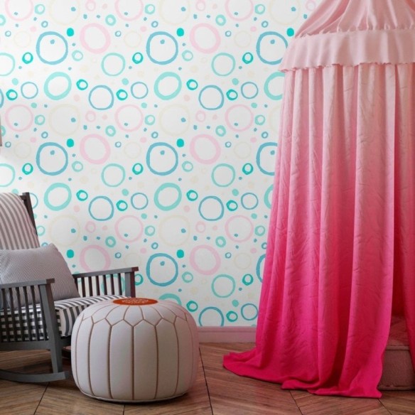 Papel de Parede Adesivo Infantil Bolhinhas N013229