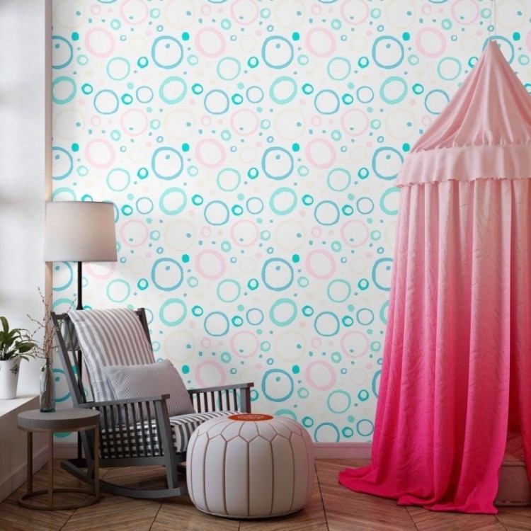 Papel de Parede Adesivo Infantil Bolhinhas N013229
